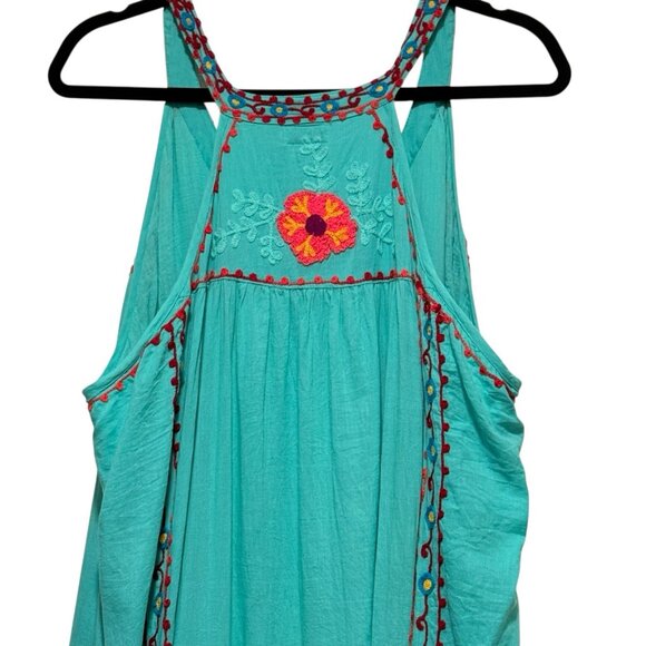 Lula Soul Celebrate Embroidered Floral Sleeveless BOHO Maxi Dress Womens Size 2X - Picture 6 of 11